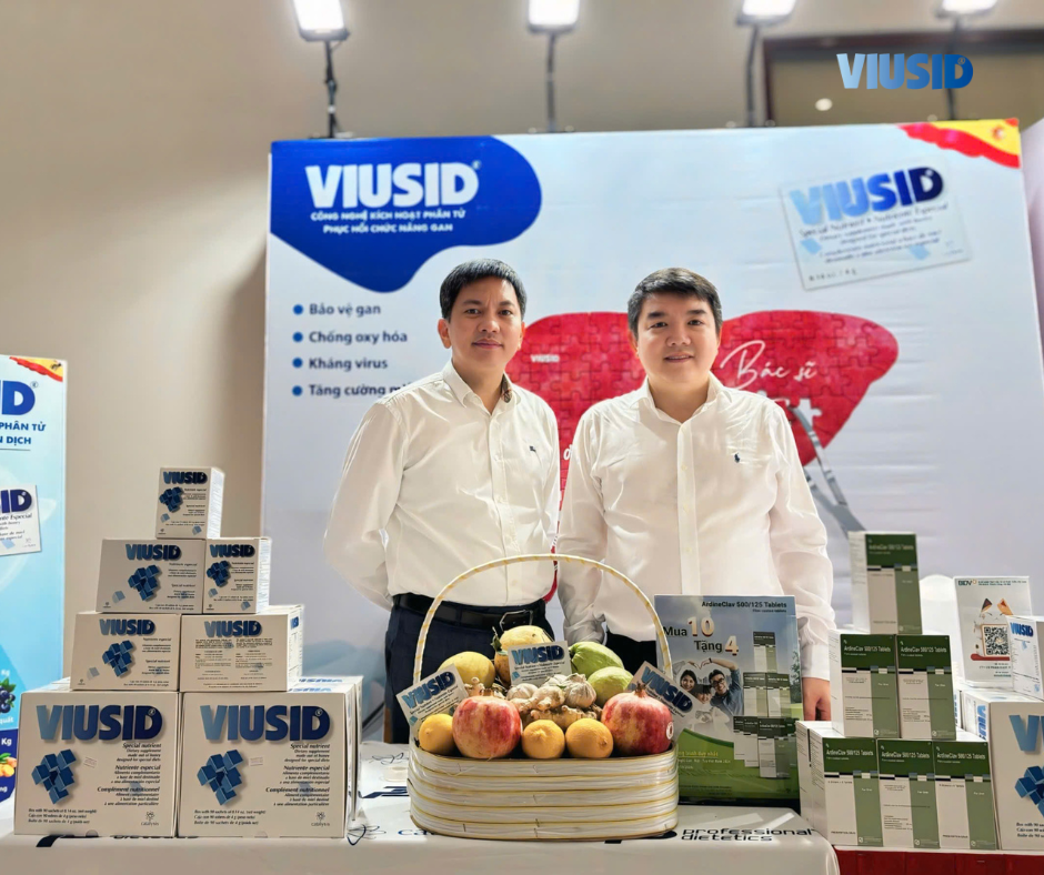 Gian hàng của Viusid Việt Nam tại hội nghị Gan Mật Tụy Việt Nam 2024